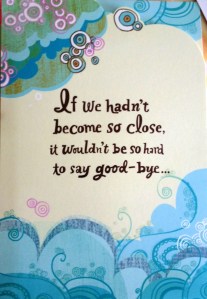 One of many cards shared with us.