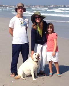 On the beach with Pella