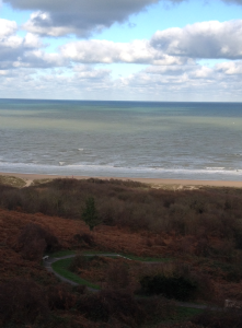 Looking down at Omaha Beach from American Cemetery