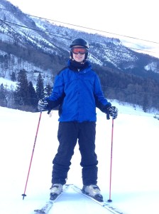 Jonathan on ski slopes